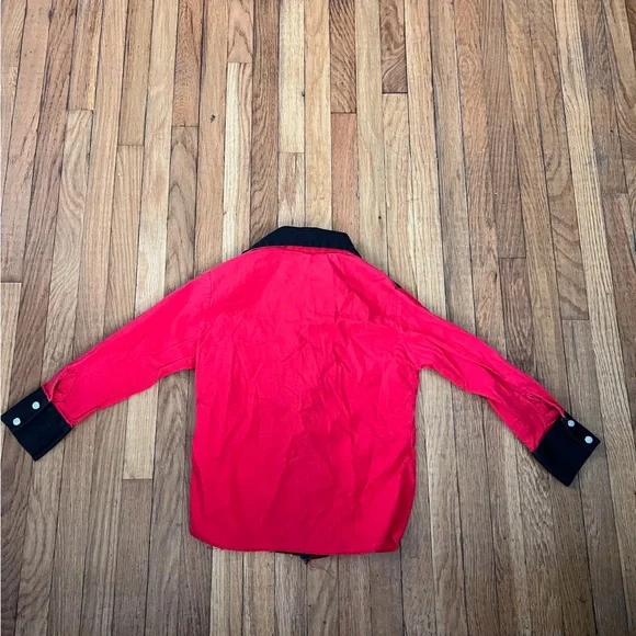 Vintage Toddler Western Red Shirt with Black Accents - Picture 2 of 6